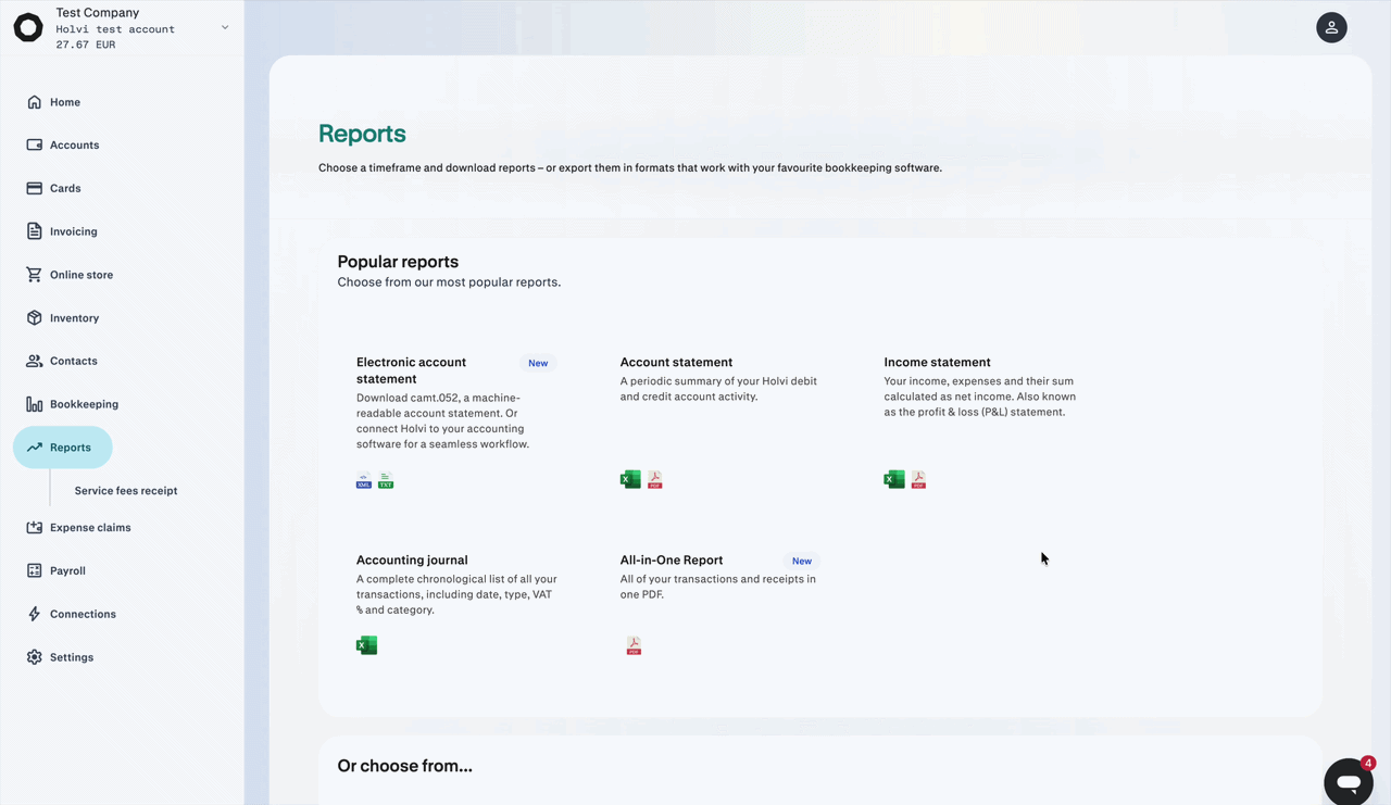 View service fee invoices.gif